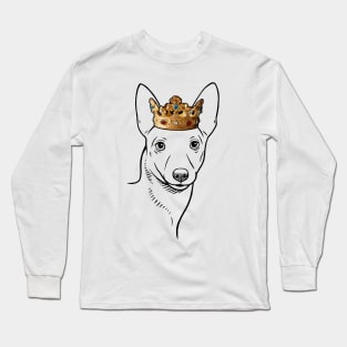 Portuguese Podengo Pequeno Dog King Queen Wearing Crown Long Sleeve T-Shirt